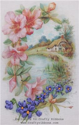 Silk Ribbon Embroidery Kit - Violet Pond Cottage